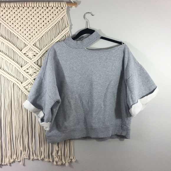Two by Vince Camuto Sweaters - Two by Vince Camuto grey crew cold shoulder Sz XL